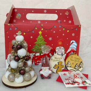 Christmas Box 4 – brăduț tematică burgundy